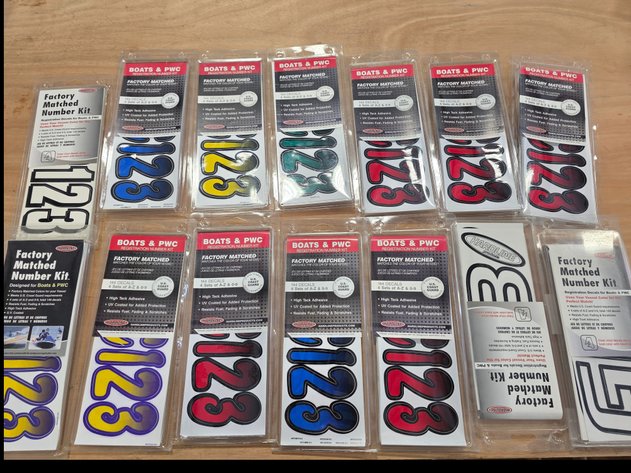 Image for 14 Hardline Boat Registration Number Kits
