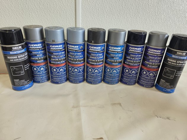 Image for 9 Marine Touch-Up Spray Paint Cans
