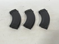 Three Ak47 Thirty Round Magazines And Loader