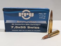 PPU 7.5x55 Swiss Ammunition