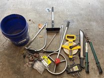 Mixed Hand Tools And Yard Equipment
