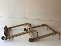 Two Wooden Lever Dollies