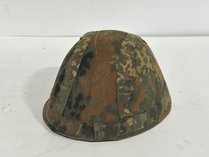 Military Helmet With Flecktarn Cover