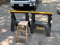 Sawhorses Aprons And Step Stool