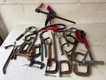 Assorted Hand Tools And Clamps