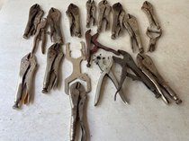 Assorted Locking Pliers And Hand Tools