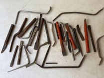 Assorted Chisels Punches Pry Bars