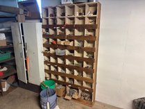 Shelving Cabinet And Assorted Hardware