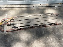 Vintage Steerable Wooden Sled