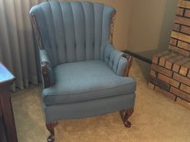 Vintage Channel-Back Armchair