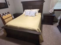 Three Piece Wood Panel Bedroom Suite