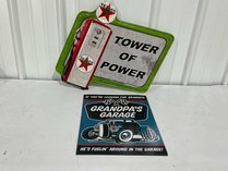 Texaco And Novelty Garage Metal Signs