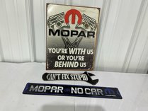 Three Mopar Automotive Novelty Signs