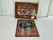 Two Buck Wear Novelty Metal Signs