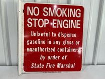United Sign Co. Gas Station Warning Sign