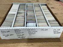 Assorted Sports Trading Cards In Multi-Row Box
