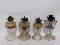 Vintage Eagle Glass Oil Lamps