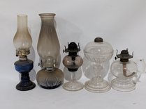 Vintage Glass Oil Lamps