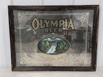 Olympia Beer Framed Mirror Sign