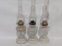Vintage Glass Kerosene Lamps
