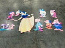 Vintage Snow White Cardboard Cutouts