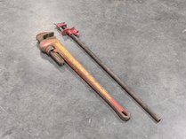 Ridge Tool Co. Pipe Wrench And Pipe Clamp