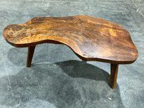 Freeform Wood Slab Coffee Table