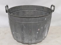 Vintage Galvanized Metal Wash Tub