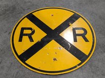 Railroad Crossing Advance Warning Sign