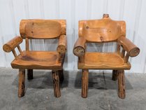 Rustic Log Armchairs