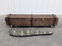 Wooden Storage Crate And Soft Rifle Case