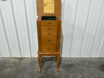 Standing Wooden Jewelry Armoire