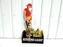 Keystone Light Embossed Metal Sign