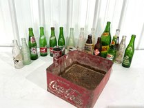 Vintage Soda Bottles And Coca-Cola Tub