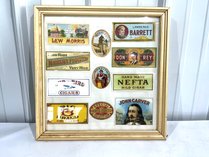 Framed Vintage Cigar Box Labels