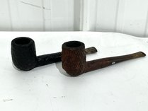 Two Rusticated Tobacco Pipes