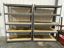 2 Utility Metal Shelving Units