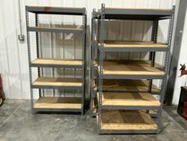 3 Utility Metal Shelving Units