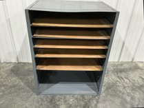 Metal Shelving Unit With Five Shelves