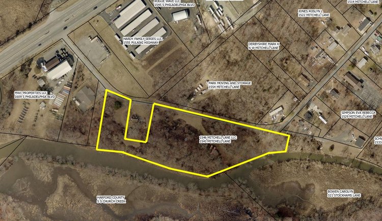 4.82 +/- ACRES ZONED R-2 BACKING TO CHURCH CREEK-BUSH RIVER, PUBLIC WATER & SEWER AVAILABLE