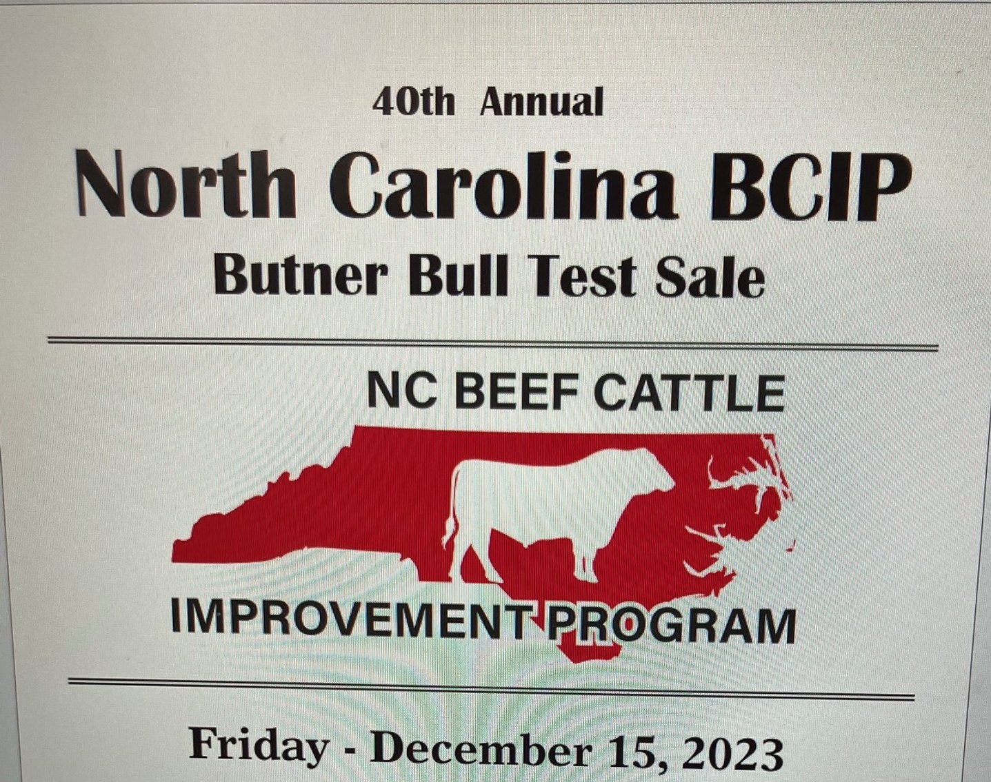 Image for NC BCIP Butner Bull Sale