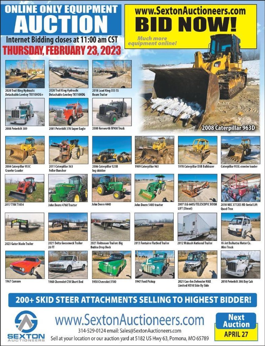 Image for Sexton Auctioneers February 23 Equipment Auction