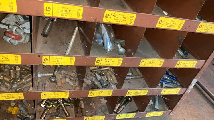 Bolt Bin and Bolts