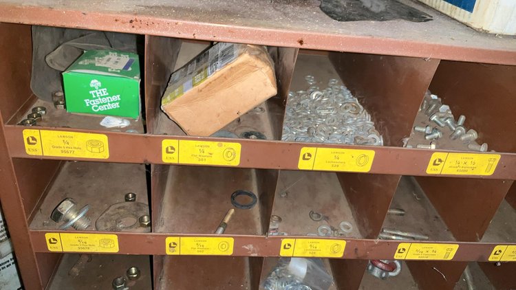 Bolt Bin and Bolts