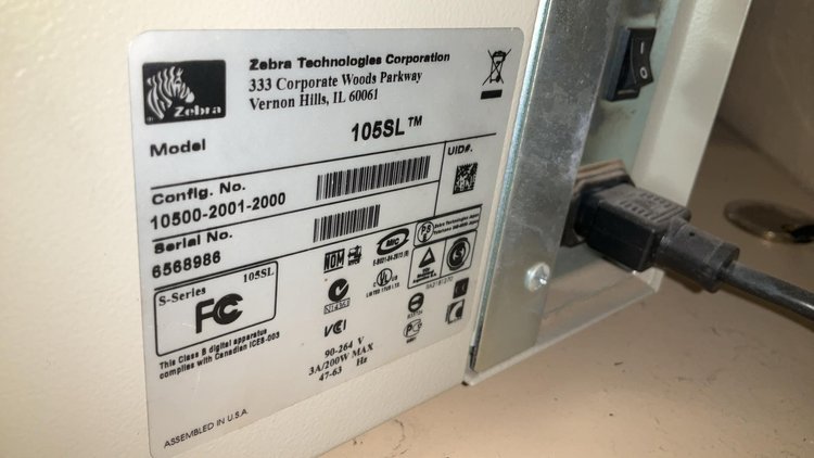 Zebra 105SL Label Printer