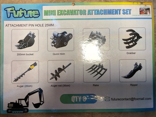 Future Mini Excavator Attachment Set