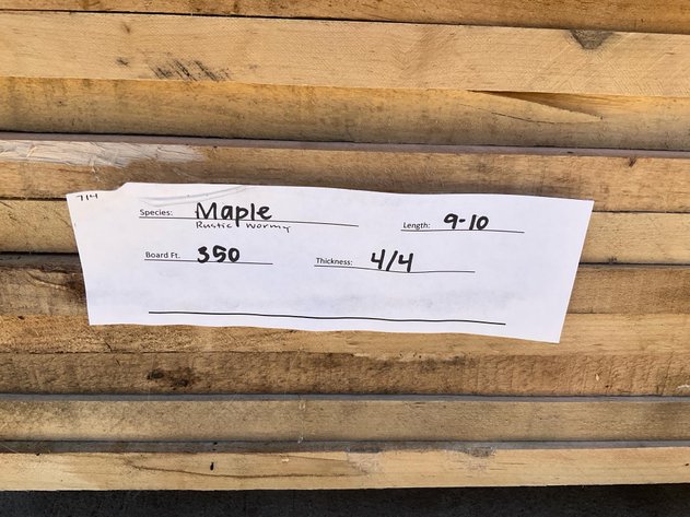 Bundle of Maple Lumber