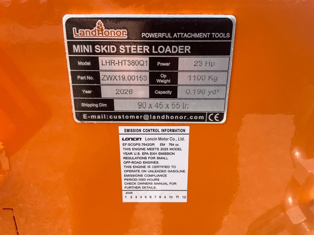Unused Landhero Mini Skid Steer Loader