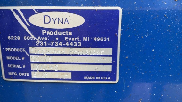 2018 DYNA SC15 Firewood Processor