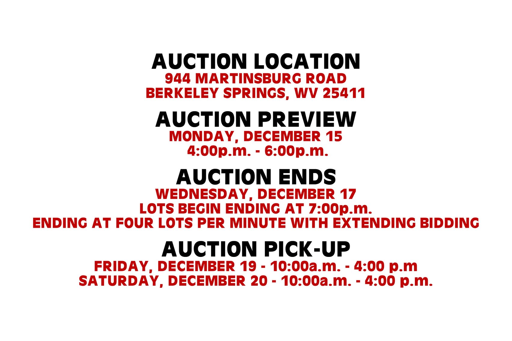 Image for LOCAL DOWNSIZING AUCTION